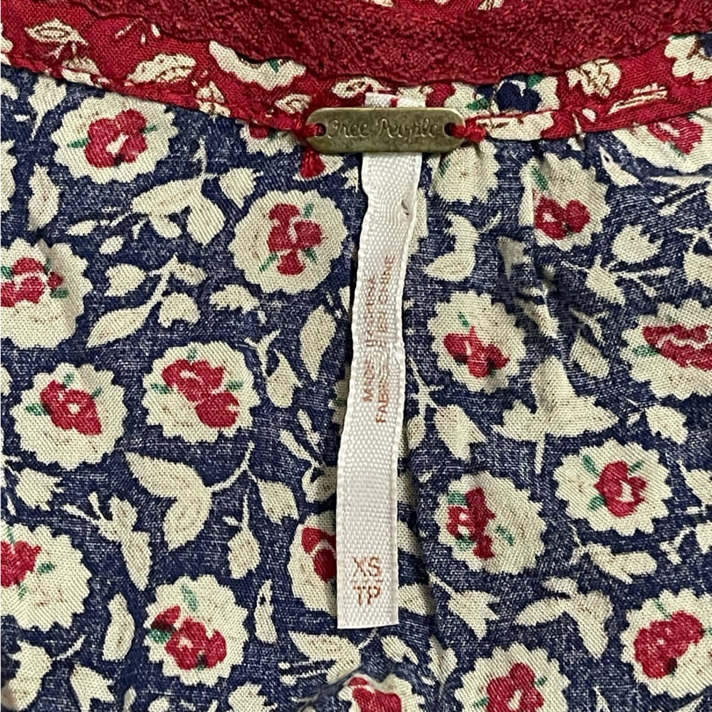 Free People Leia Floral Jumpsuit - Red and Blue XS - Picture 14 of 14